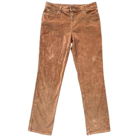 Bandolino Pants - Bandolino Mandie Corduroy Pants Women 8 Brown Excellent Straight Leg Stretch